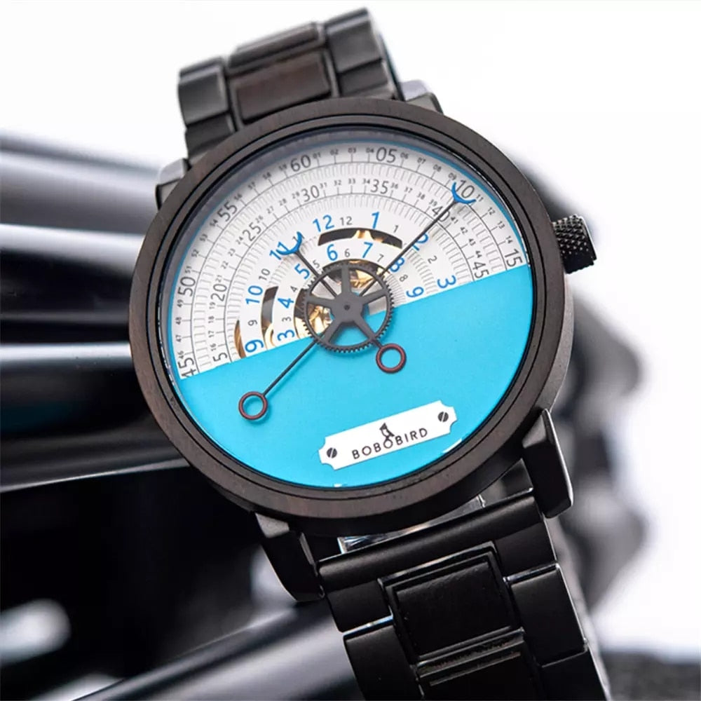 Bobo Bird GT043 Wooden Ltd Edition Automatic Mechanical Watch from FiveTo.co.uk
