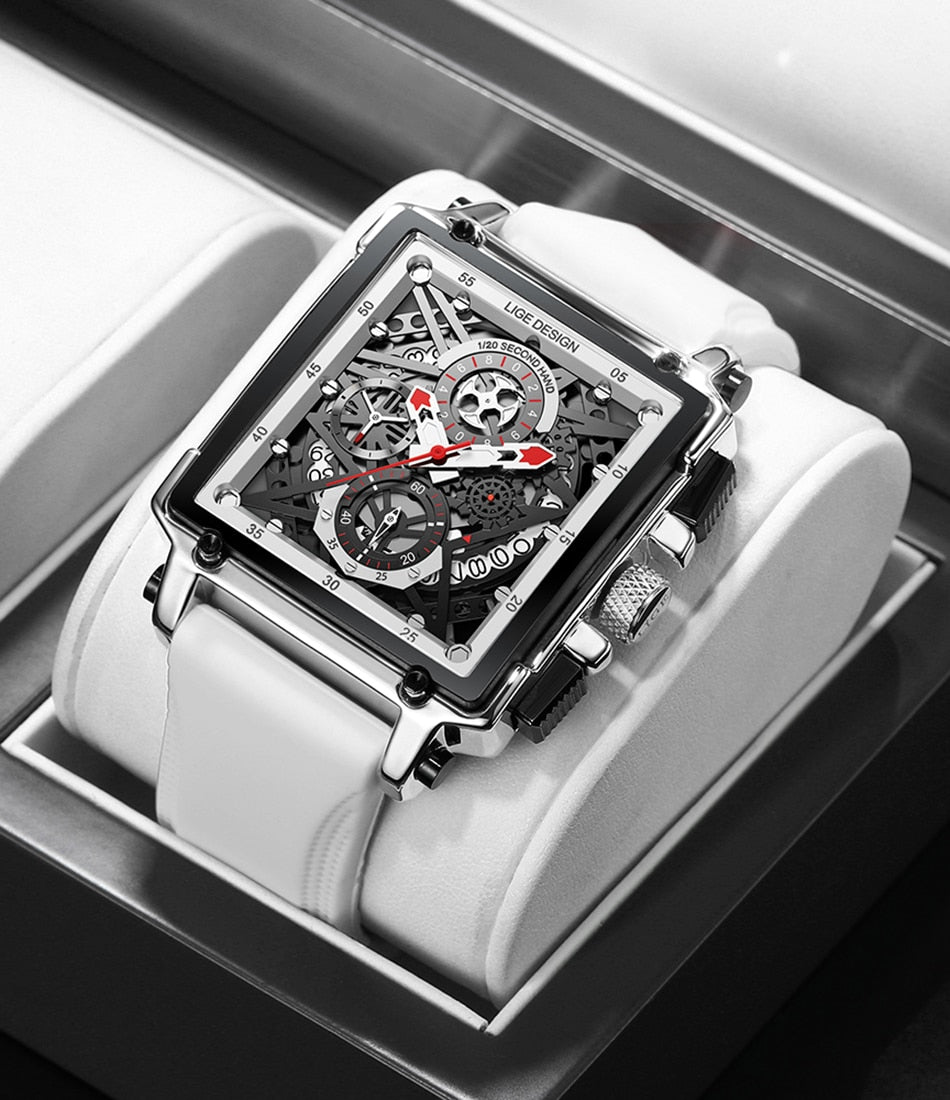 Lige 8935 Skeleton quartz watch from FiveTo.co.uk