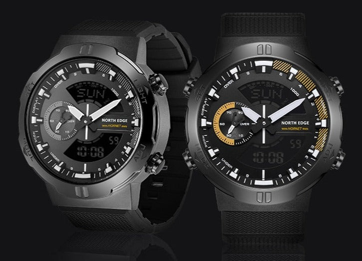Colour Options North Edge Hornet World Time Alloy Analogue Digital Sports Watch from fiveto.co.uk