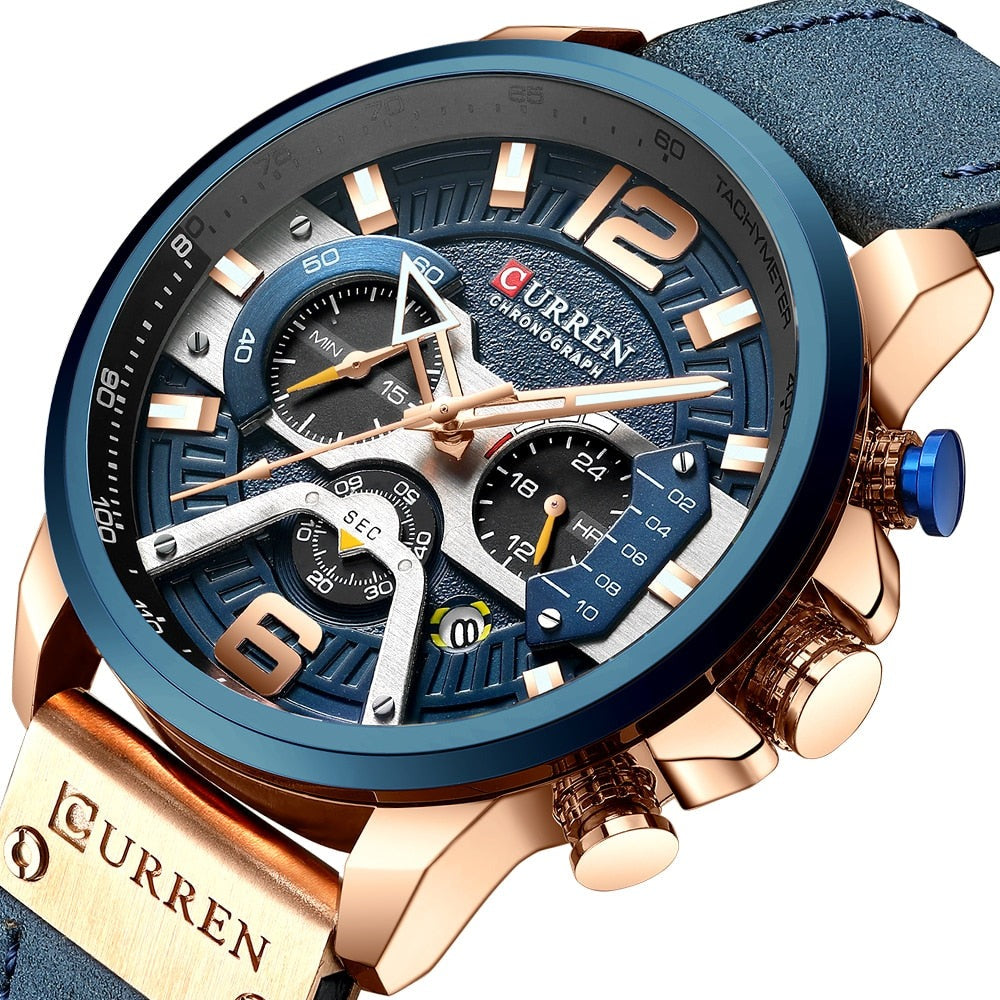Curren Model 8329 Quartz Sport Chronograph watch available from FiveTo.co.uk