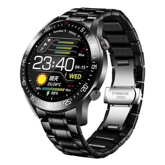 Lige BW0160 Stainless Steel Bluetooth Smart Watch in black from FiveTo.co.uk