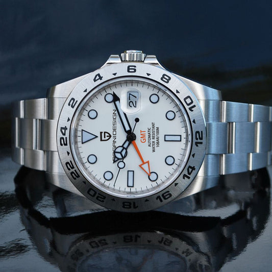 Pagani Design Model 1682 Stainless Steel Automatic Waterproof Mechanical 42m Watch available from FiveTo.co.uk